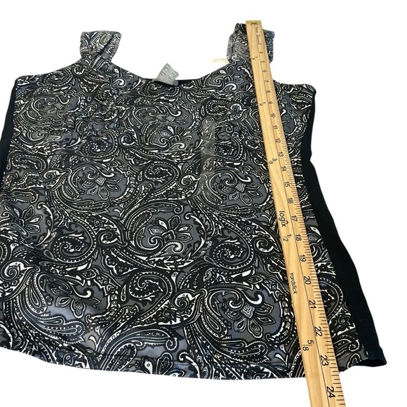 Ann Taylor Black and Silver Fitted Embellished Tank Top - Picture 7 of 7